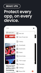 Brave приватный веб-браузер Скриншот 5