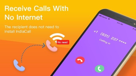 IndiaCall - Free Phone Call For India Скриншот 1