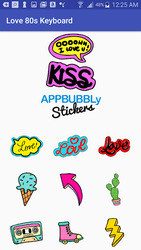 80s Love Style Keyboard Stickers for Gboard Скриншот 2