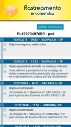 Rastreamento - Encomendas Screenshot 2
