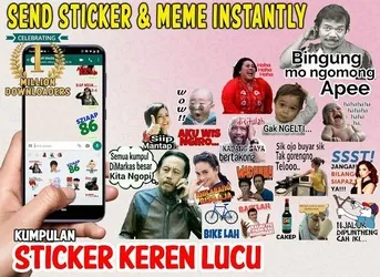 Kumpulan Sticker Keren Lucu WAStickerApps WhatsApp Скриншот 4