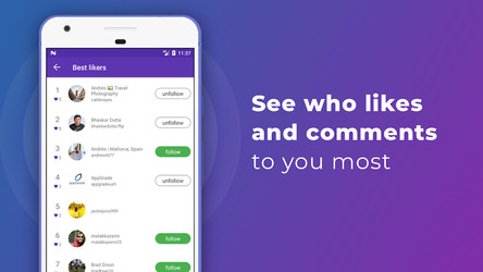 iUnfollowed аналитика  - подписки, отписки, лайки Скриншот 4