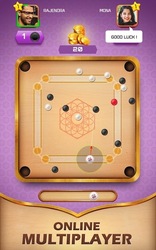 Carrom Friends : Play Carrom Board Disc Pool Game Скриншот 1