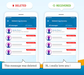 Deleted messages recovery : Notification history Screenshot 1