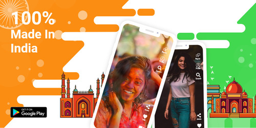 IndiaTok - Indian Social App Made In India Скриншот 1
