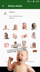WAstickerApps Babies Funny Faces with Phrases Screenshot 1