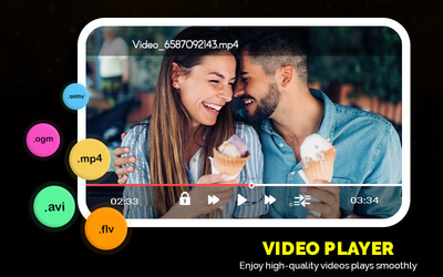 Tik- Toe Video Player - HD Video Player 2020 Скриншот 1
