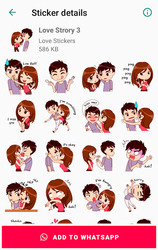 Love Story Stickers for WhatsApp - WAStickerApps Скриншот 4