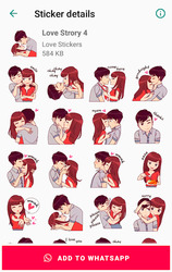 Love Story Stickers for WhatsApp - WAStickerApps Скриншот 5