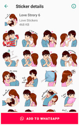 Love Story Stickers for WhatsApp - WAStickerApps Скриншот 6