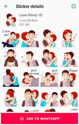 Love Story Stickers for WhatsApp - WAStickerApps Скриншот 7