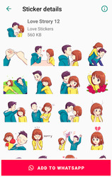 Love Story Stickers for WhatsApp - WAStickerApps Скриншот 8