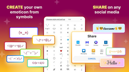 Прохладные символы и символы Скриншот 3