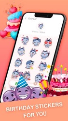 Birthday Stickers For WhatsApp-Love & Emoji Screenshot 5
