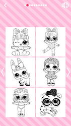 Cute Glitter Dolls Coloring Pages Screenshot 1