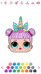 Cute Glitter Dolls Coloring Pages Screenshot 2