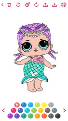 Cute Glitter Dolls Coloring Pages Screenshot 3