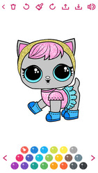 Cute Glitter Dolls Coloring Pages Screenshot 5