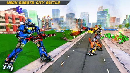 Bus Robot Car Transform War –Police Robot games Screenshot 3