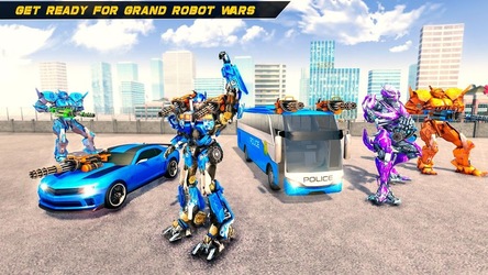 Bus Robot Car Transform War –Police Robot games Screenshot 6