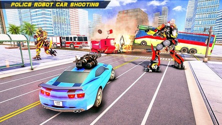 Bus Robot Car Transform War –Police Robot games Screenshot 7