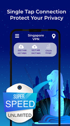 Singapore VPN - Free, Fast & Secure VPN Proxy Скриншот 3