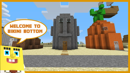 Bikini Bottom and Pineapple House Map MCPE Скриншот 1