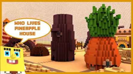 Bikini Bottom and Pineapple House Map MCPE Скриншот 3