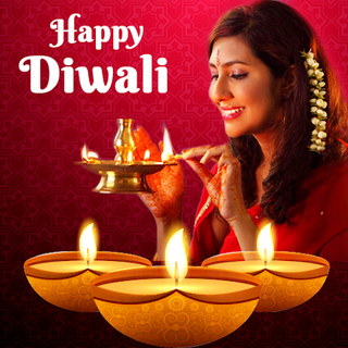 Happy Diwali Photo Frame Icon