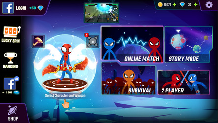 Spider Stickman Fighting 2 - Supeme Dual Скриншот 8