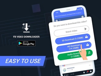Video Downloader - Video Manager for facebook Скриншот 1