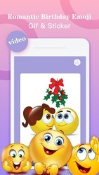 Romantic Christmas Emoji Gif & Sticker Screenshot 1