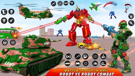 Army Bus Robot Car Game 3d Screenshot 4
