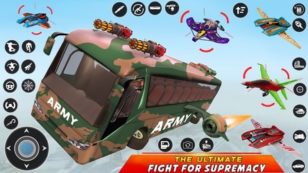 Army Bus Robot Car Game 3d Screenshot 5