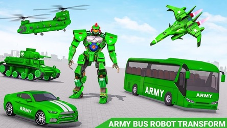 Army Bus Robot Car Game 3d Screenshot 8