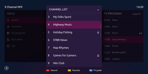 Ministra Player for Android TV and STB Скриншот 2