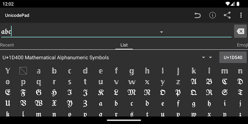 Unicode Pad Screenshot 4