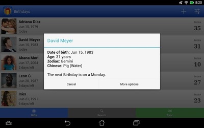 Birthdays: Reminder & calendar Screenshot 5