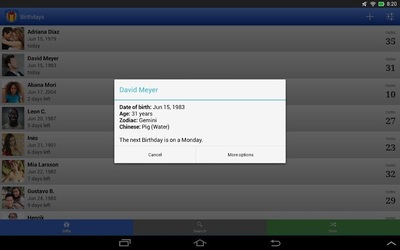 Birthdays: Reminder & calendar Screenshot 8