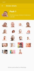 Забавные лица ребенка наклейки WAStickerApps Скриншот 8