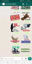 Kumpulan Stiker WA Kocak WAStickerApps Скриншот 3