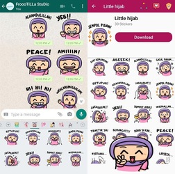 ?Cute Hijab Girls Stickers? - WAStickerApps Screenshot 4