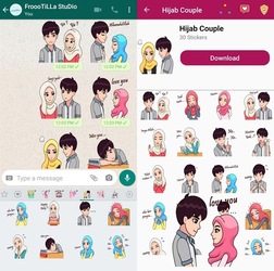 ?Cute Hijab Girls Stickers? - WAStickerApps Screenshot 7