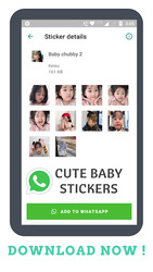 KOREAN CUTE BABY Sticker for Whatsapp Gratis Скриншот 6