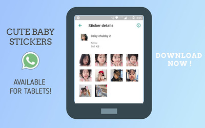 KOREAN CUTE BABY Sticker for Whatsapp Gratis Скриншот 8