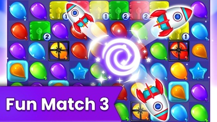 Balloon Pop: три в ряд игры Скриншот 7