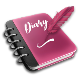 Diary, Journal app with lock Icon