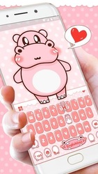 тема Pink Cute Hippo Скриншот 3