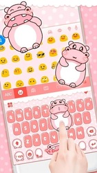 тема Pink Cute Hippo Скриншот 4
