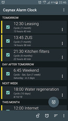 Alarm clock + calendar + tasks Screenshot 1